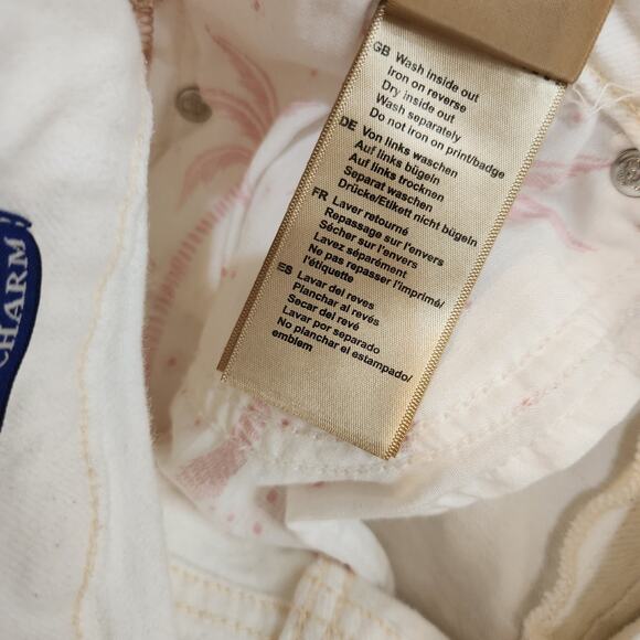 Scotch & Soda White Denim Frayed Hem Mid Rise The Charm Bootcut Jeans Sze 28/32 - Picture 14 of 16